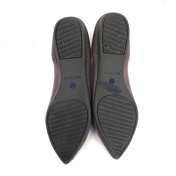 Rothy's Gray Blue The Point Pointed Toe Fabric Casual Ballet Flats (7.5) - Picture 7 of 9